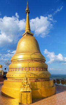 Religion Culture. Stupa in Tiger Cave Temple Wat Tham Sua Krabi Province Thailand