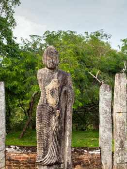Buddha Statue inside the building at Atadage - Polonnaruwa city medieval capital of Ceylon, Sri Lanka, UNESCO