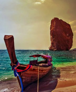 Koh Poda islands, limestone rocks. Thailand Landscape