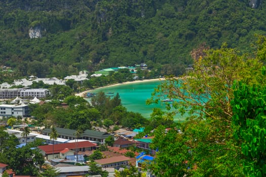 View Point Koh Phi Phi Don in andaman sea, Phuket, Krabi, South of Thailand.