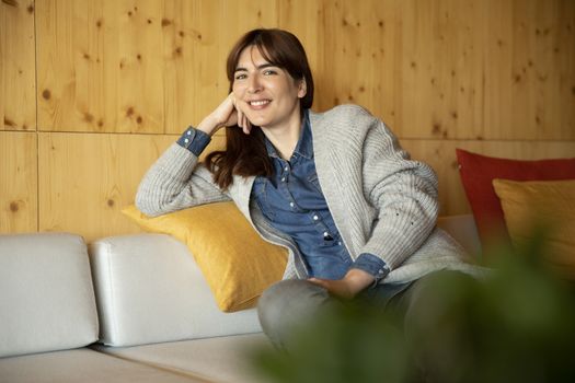 Beautiful woman sitting and relaxing