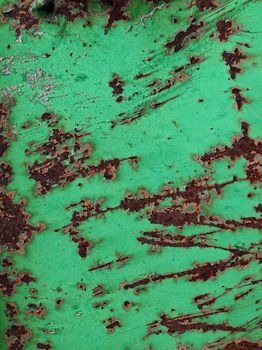 Detailed close up surface of rusty metal and steel with lots of corrosion in high resolution.