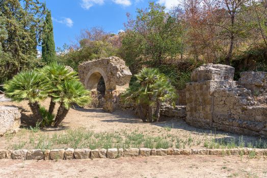 Ruins of the ancient Villa del Casale near Piazza Armerina town on Sicily, Italy