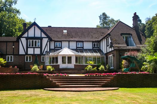 A large estate home, tudor style, in the UK.