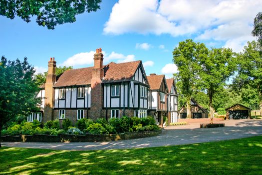 A large estate home, Tudor style, in the UK.
