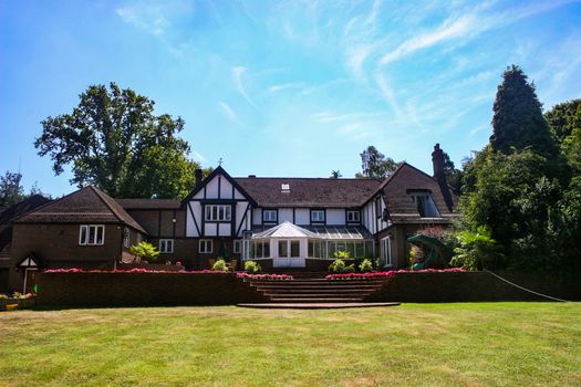 A large estate home; tudor style; in the UK