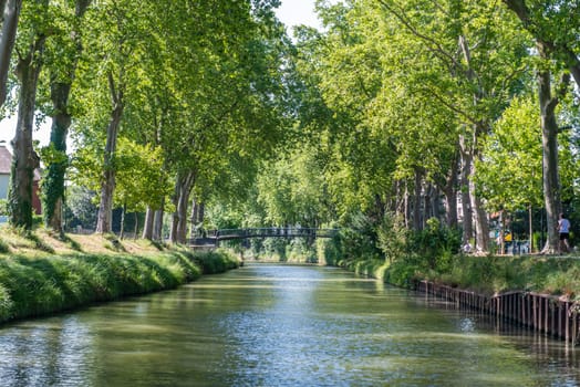 Toulouse,France - ummer look on Canal du Midi canal in Toulouse, southern Franc