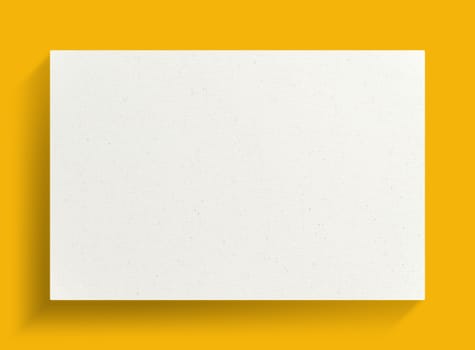 White canvas frame on yellow background with soft shadow.