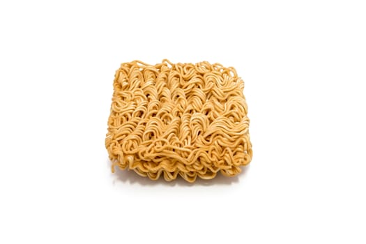 Instant noodles isolated on white background.