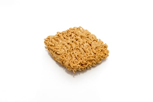 Instant noodles isolated on white background.