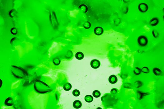 abstract water with  bubbles green background