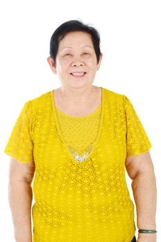 Full body shot of asian senior woman. mother's day concept. 