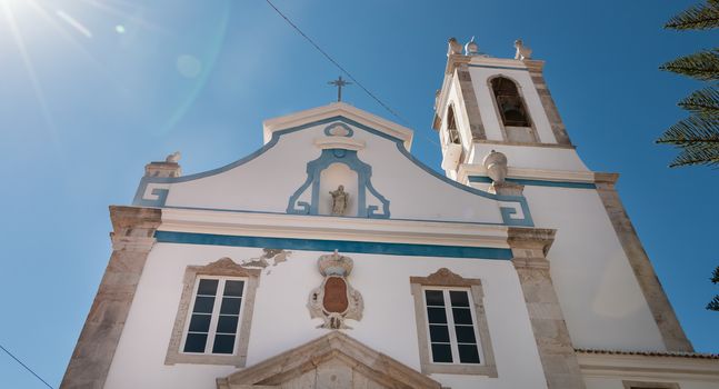 architectural detail of the Church of Our Lady of the Annunciation in Setubal, Portugal