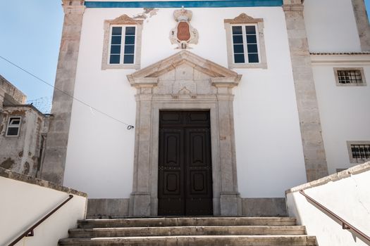 architectural detail of the Church of Our Lady of the Annunciation in Setubal, Portugal