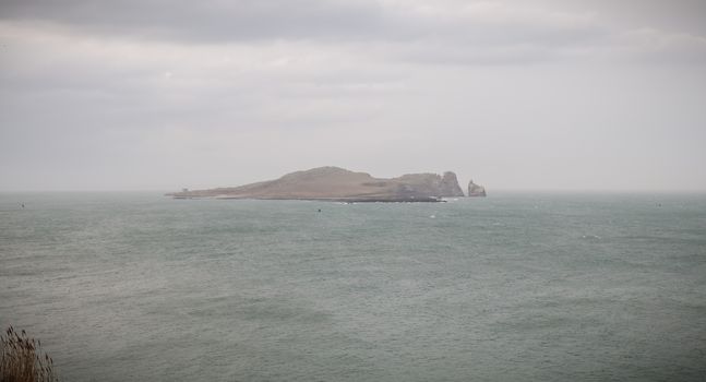 view of Ireland Eye s wild island in Howth Bay, Ireland