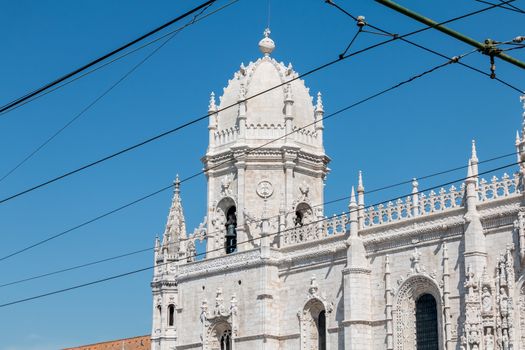 architectural detail of the holy mary church of Belem (Igreja de Santa Maria de Belem) in Lisbon, Portugal