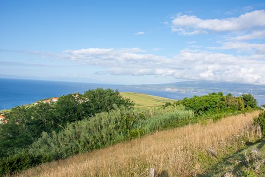Walk on the Azores archipelago. Discovery of the island of Faial, Azores. Portugal , Horta