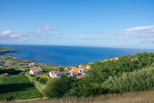 Walk on the Azores archipelago. Discovery of the island of Faial, Azores. Portugal , Horta