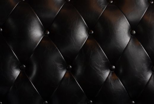 Black leather texture background, vintage and retro