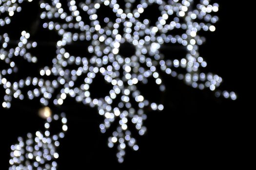 Blurred lighting defocused snow shaped background for decoration backdrop light glitter merry christmas and Happy new year