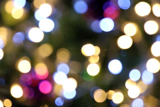Abstract bokeh light night for background Christmas holiday colorful light festival celebration blur bokeh art, background lighting of night restaurant