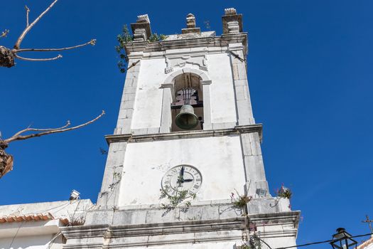 Architecture detail of the Matriz church in Sesimbra, Portugal