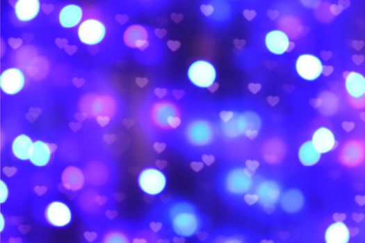 blur heart shape lights bokeh purple violet background, colorful bokeh lights heart soft wallpaper, sparkles heart shape bright bokeh valentine romantic background