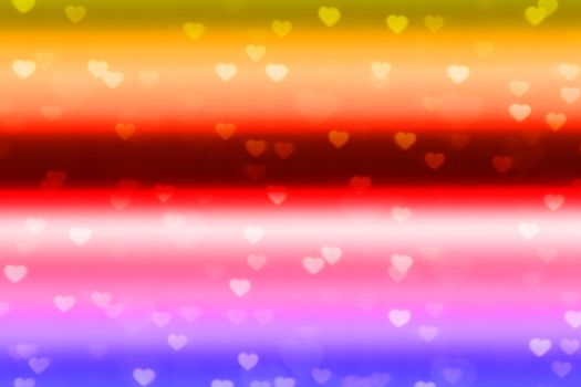 blur heart shape lights bokeh colorful background, colorful bokeh lights heart soft wallpaper, sparkles heart shape bright bokeh valentine romantic background