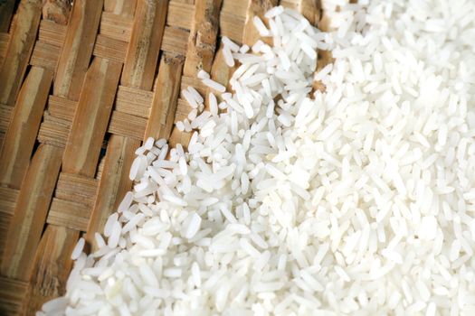 rice grains white (selective focus) copy space