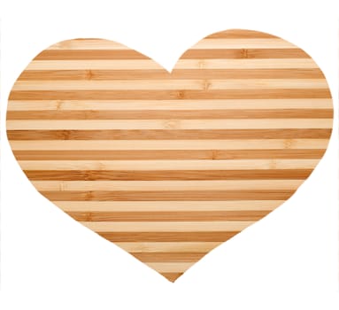 Wood striped, Decorative heart wooden wall isolated on white background