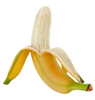 bananas, Banana. Ripe banana isolated on white background