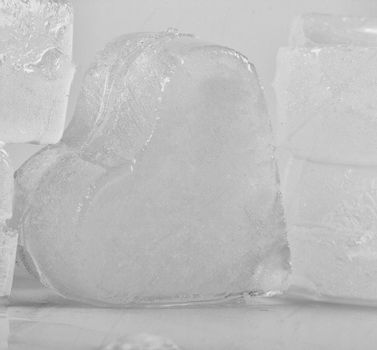 ice heart cool cubes background