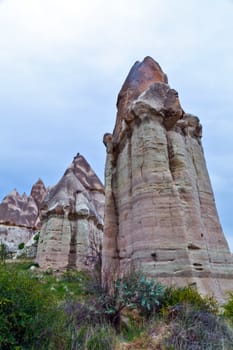 honey valley, white valley and love valley in Cappadocia in Turkey