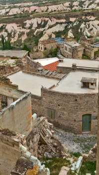 Goreme National Park and the Rock Sites of Cappadocia, Anatolia, Turkey. Volcanic mountain landscape.