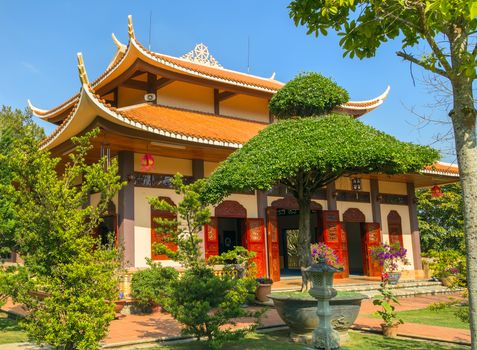 Monastery Dalat architecture Vietnam.