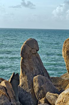 The Grandfather Rock, a penis shaped pillar Koh Samui, Thailand