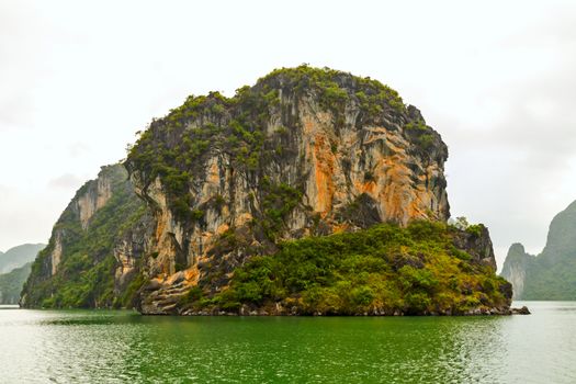Ha Long bay islands Halong mountains in South China Sea, Vietnam. UNESCO World Heritage Site Asia. Indochina Discovery.