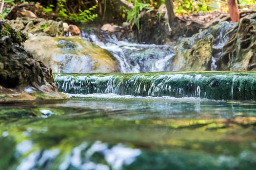Waterfal Hot Spring in the south of Krabi province in Klong Thom