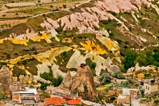 Mountain landscape, Goreme, Cappadocia, Turkey.