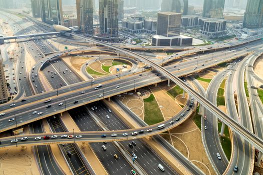 city traffic of highway and bridge crossroad logistics
