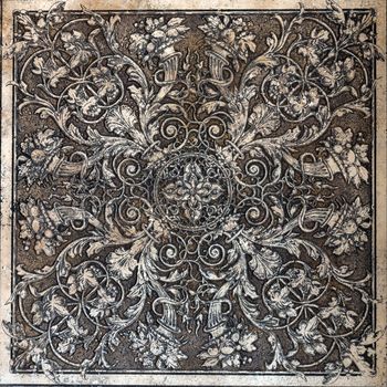 arabesque marble pattern texture abstract vintage background, floor tiles surface ornament flower pattern