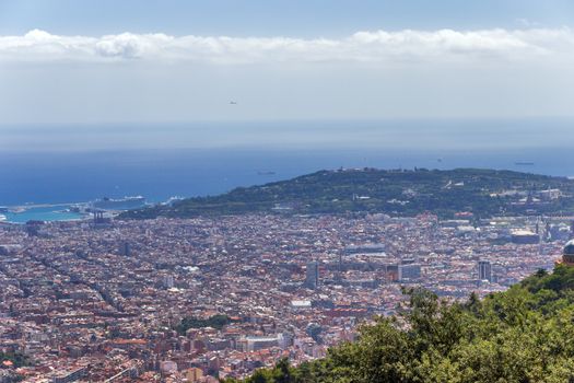 Barcelona skyline Cityscape Bird's eye view architecture landmark capital Catalonia