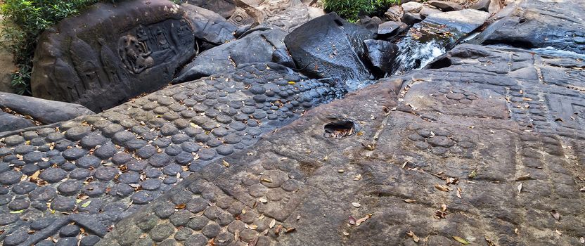 Lingam The female and the masculine are the symbols of Shiva in the Kbal Spean Sanctuary in Angkor, Cambodia