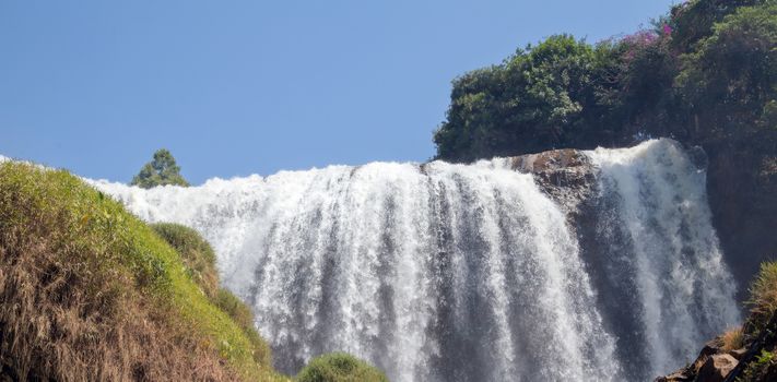 Waterfall of the Elephant, Waterfall Falling Elephant, Dalat, Vietnam river.