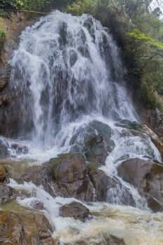 Waterfall Tien Sa falls, Sapa village, Lao Cai Province, Northwest Vietnam - nature landscape in Vietnam Northwest