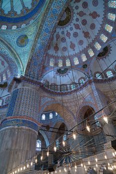 ISTANBUL, TURKEY - 1 MAY, 2014: Interior of the Hagia Sofia Mosque. The Church of the Holy Wisdom, known as Hagia Sophia in Greek, Ayasofya or Aya Sofya in Turkish.