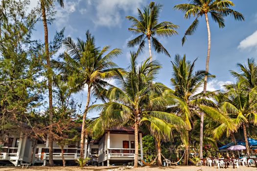 Tropical rock beach Koh Samui, Thailand. sea summer nature landscape Paradise island.
