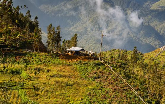 Landscape mountain Sa Pa. Lao cai province northern Vietnam