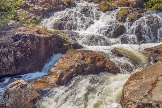Datanla Waterfall in Dalat, falls Vietnam Mountain Stream