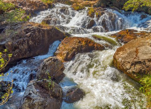 Datanla Waterfall in Dalat, Vietnam Mountain Stream